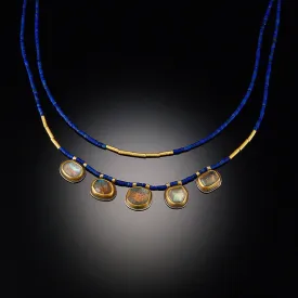 Labradorite and Lapis Bead Necklace