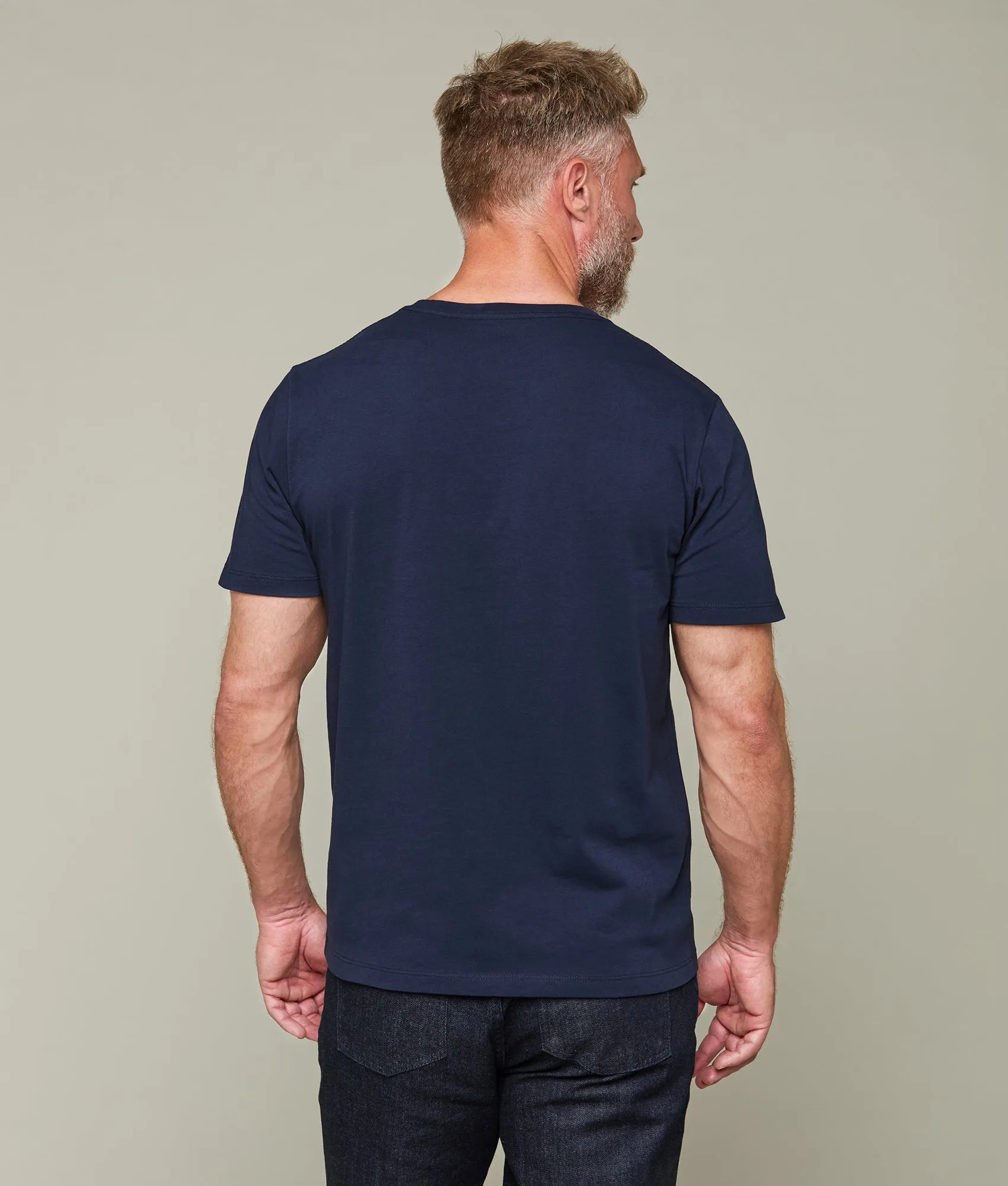 Lucchese Crew Neck Tee :: Navy