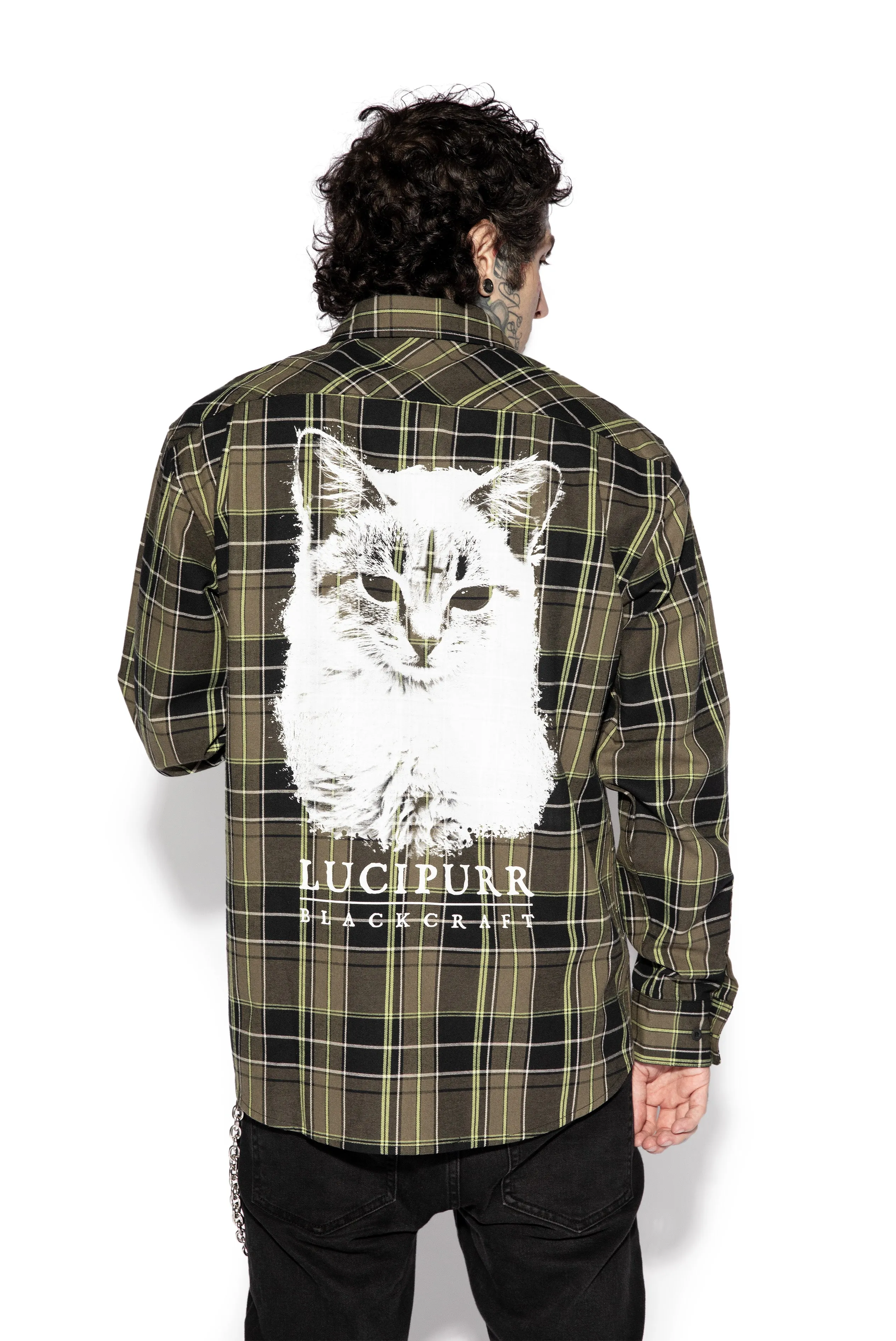 Lucipurr Green Flannel- Flannel