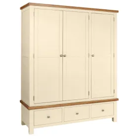 Manor Collection Dorset Painted Triple Robe With 3 Drawers