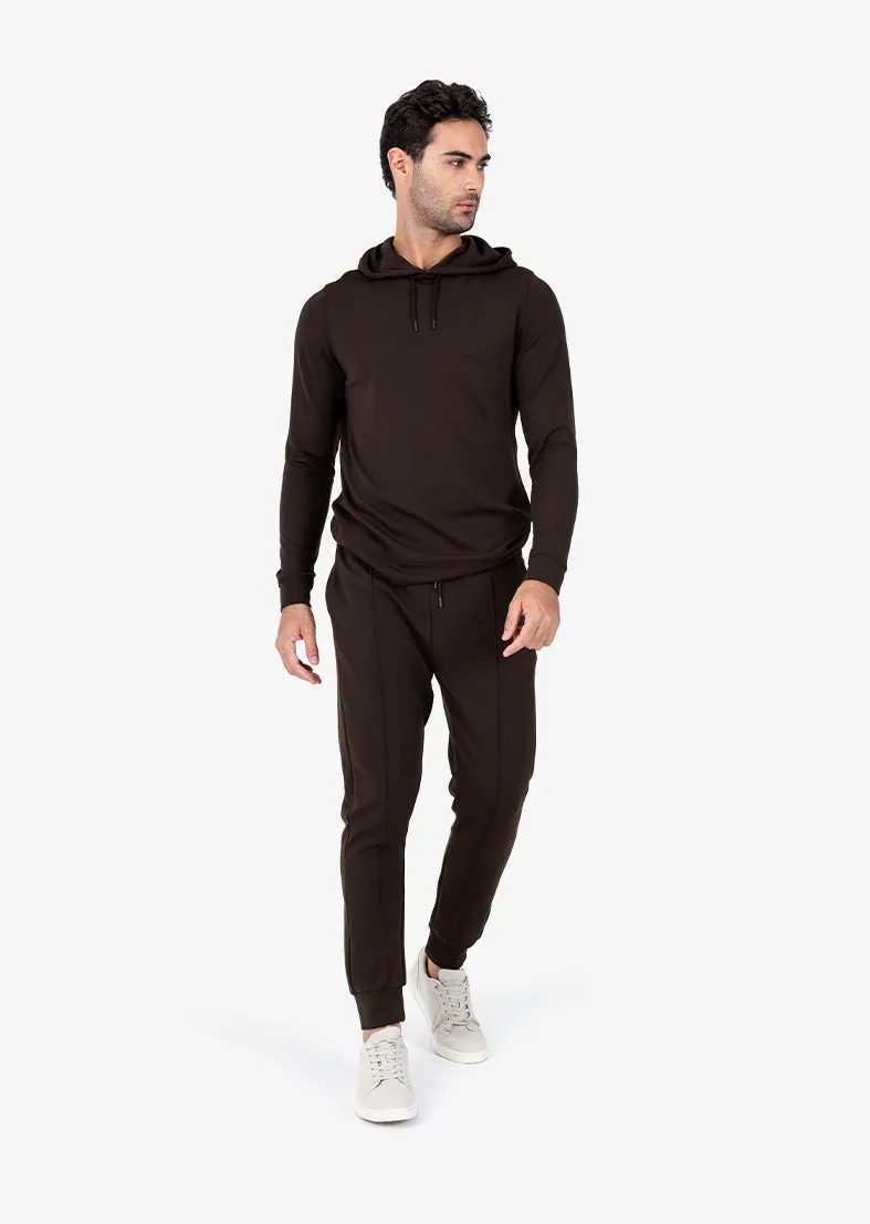 Mens All Around Lounge Hoodie Coffee