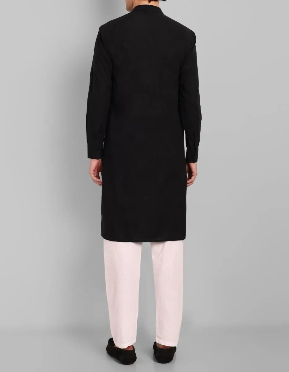 MEN'S BLACK KURTA PAJAMA SET