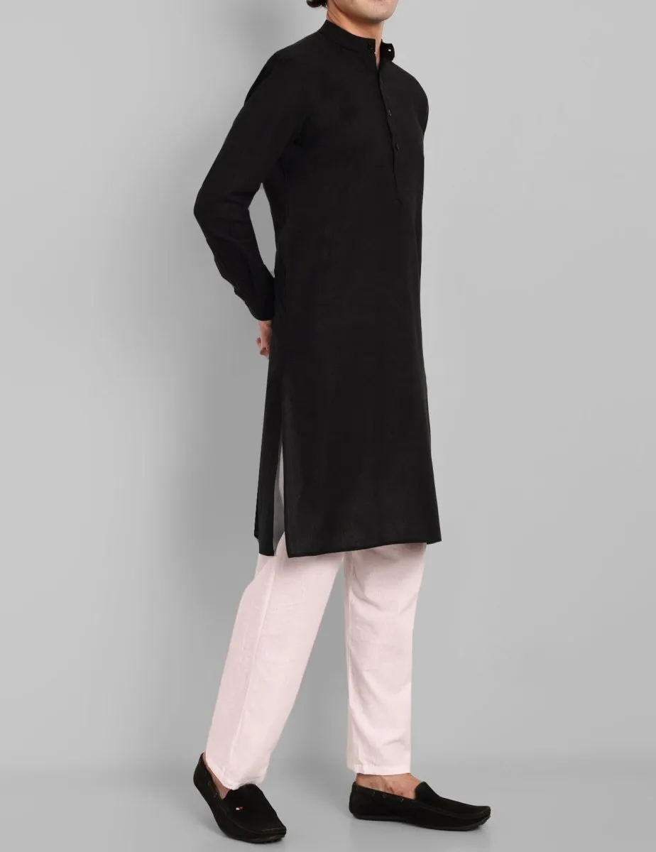 MEN'S BLACK KURTA PAJAMA SET