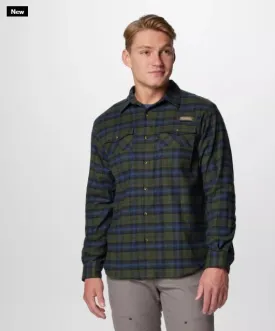 MEN'S STRETCH FLANNEL LONG SLEEVE SHIRT - SURPLUS GREEN OMBRE TARTAN