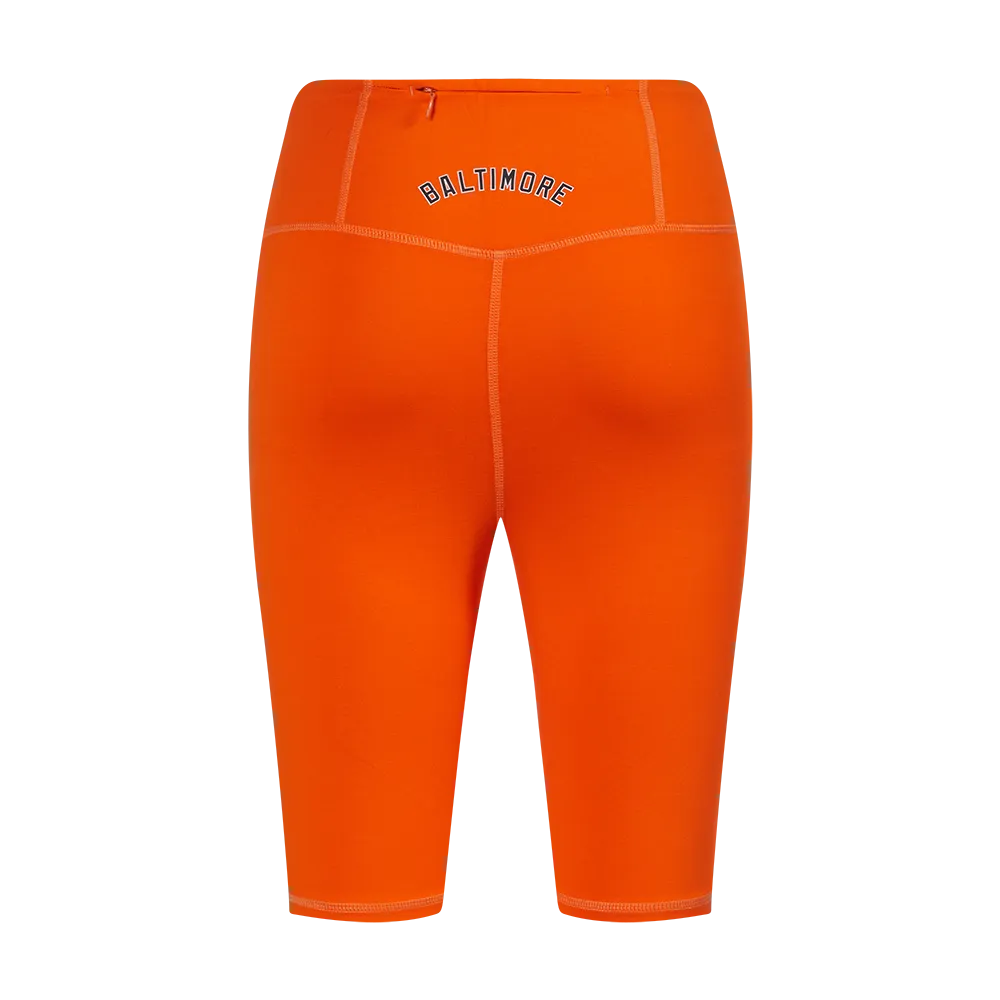 MLB BALTIMORE ORIOLES CLASSIC WOMEN'S BIKE SHORT (ORANGE)