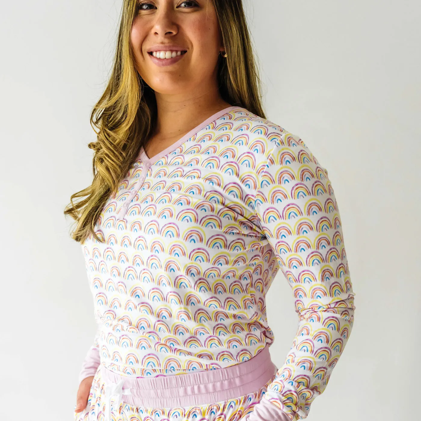 Pastel Rainbows Women's Pajama Top