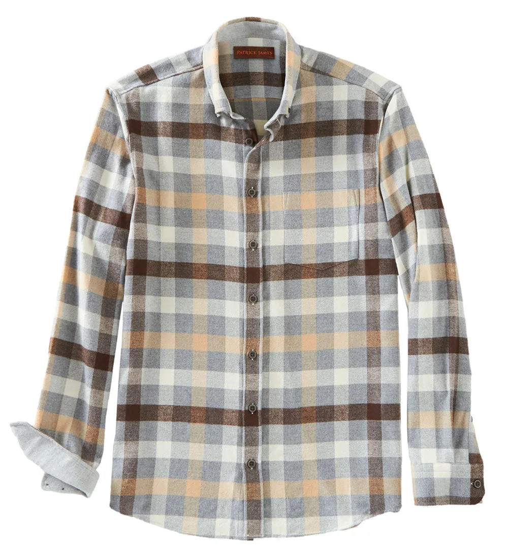 Patrick James Check Long Sleeve Flannel Shirt