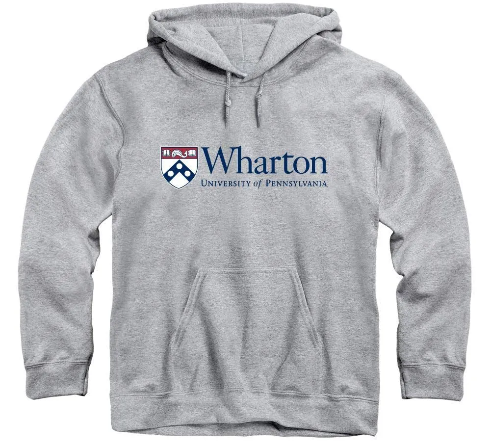 Penn Wharton Hooded Sweatshirt (Heather Grey)