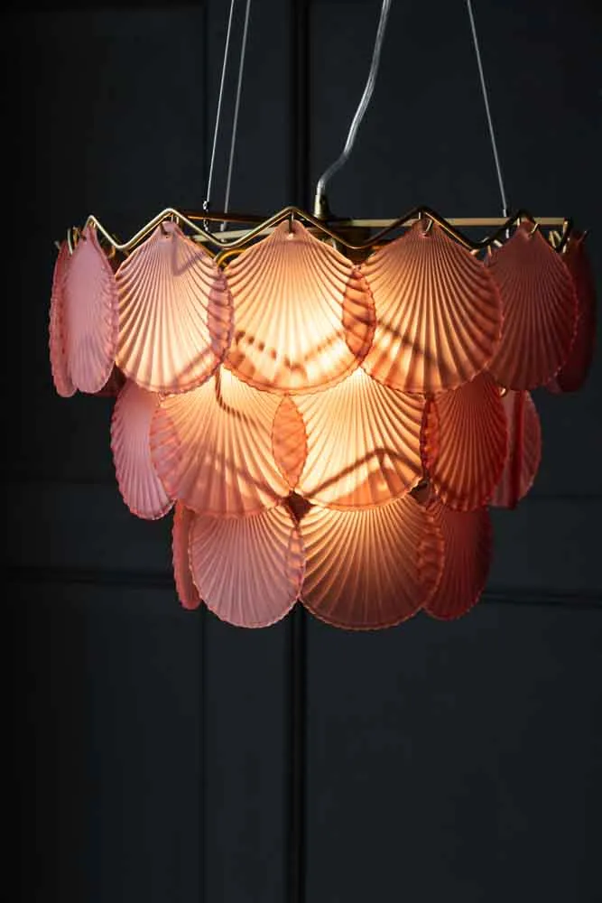 Pink Shell Pendant Light