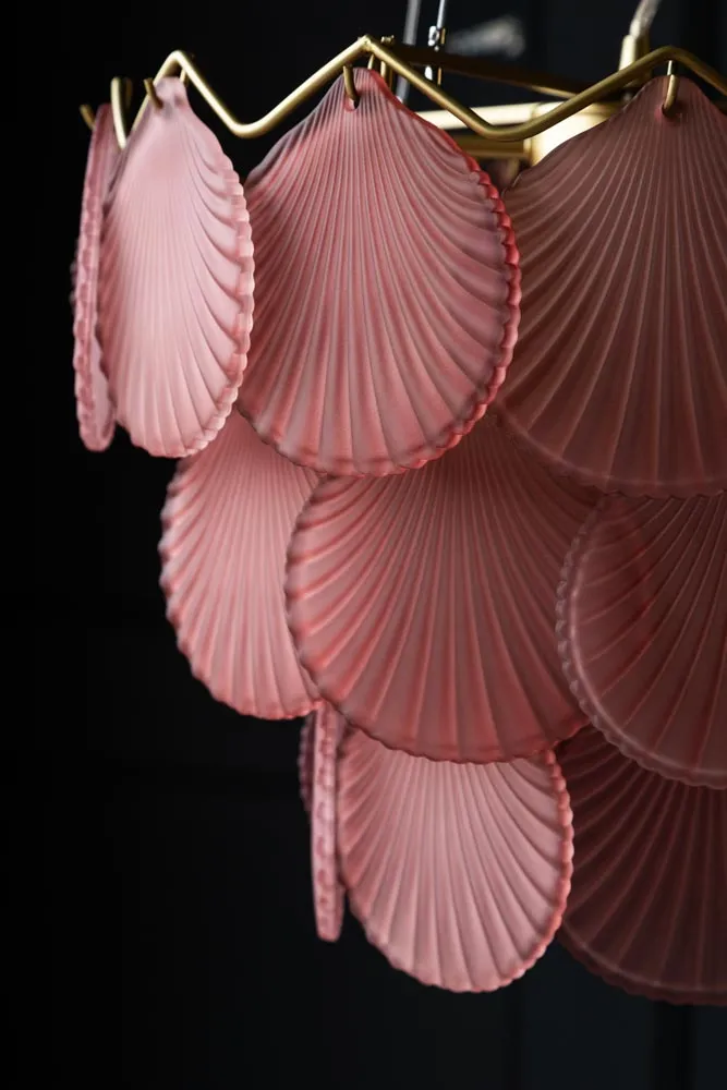 Pink Shell Pendant Light