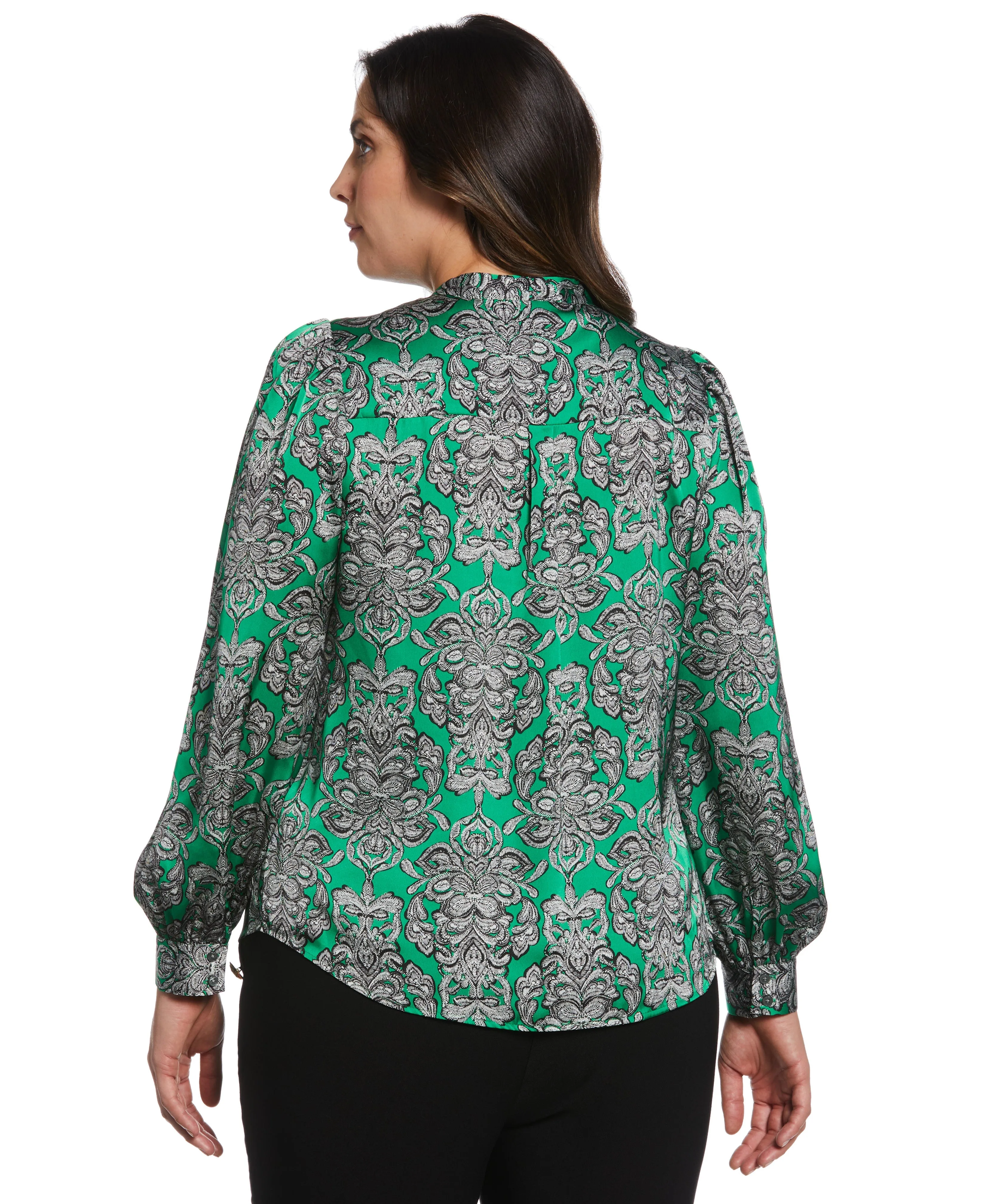 Plus Size Tapestry Print Blouse