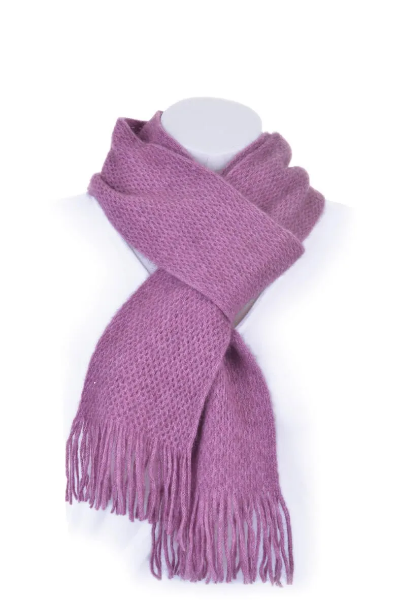 Luxurious Possum Merino Wool Honeycomb Knit Scarf - Soft, Warm, and Stylish Accessory