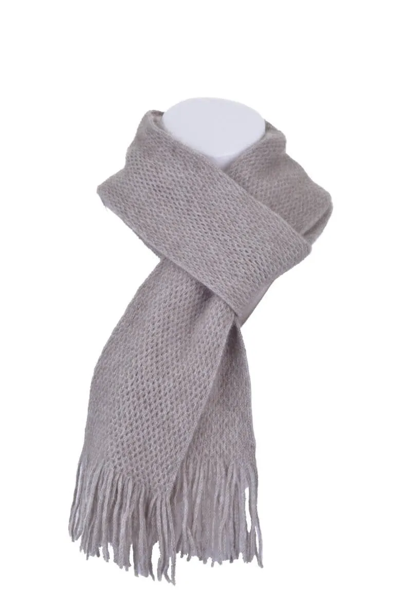 Luxurious Possum Merino Wool Honeycomb Knit Scarf - Soft, Warm, and Stylish Accessory