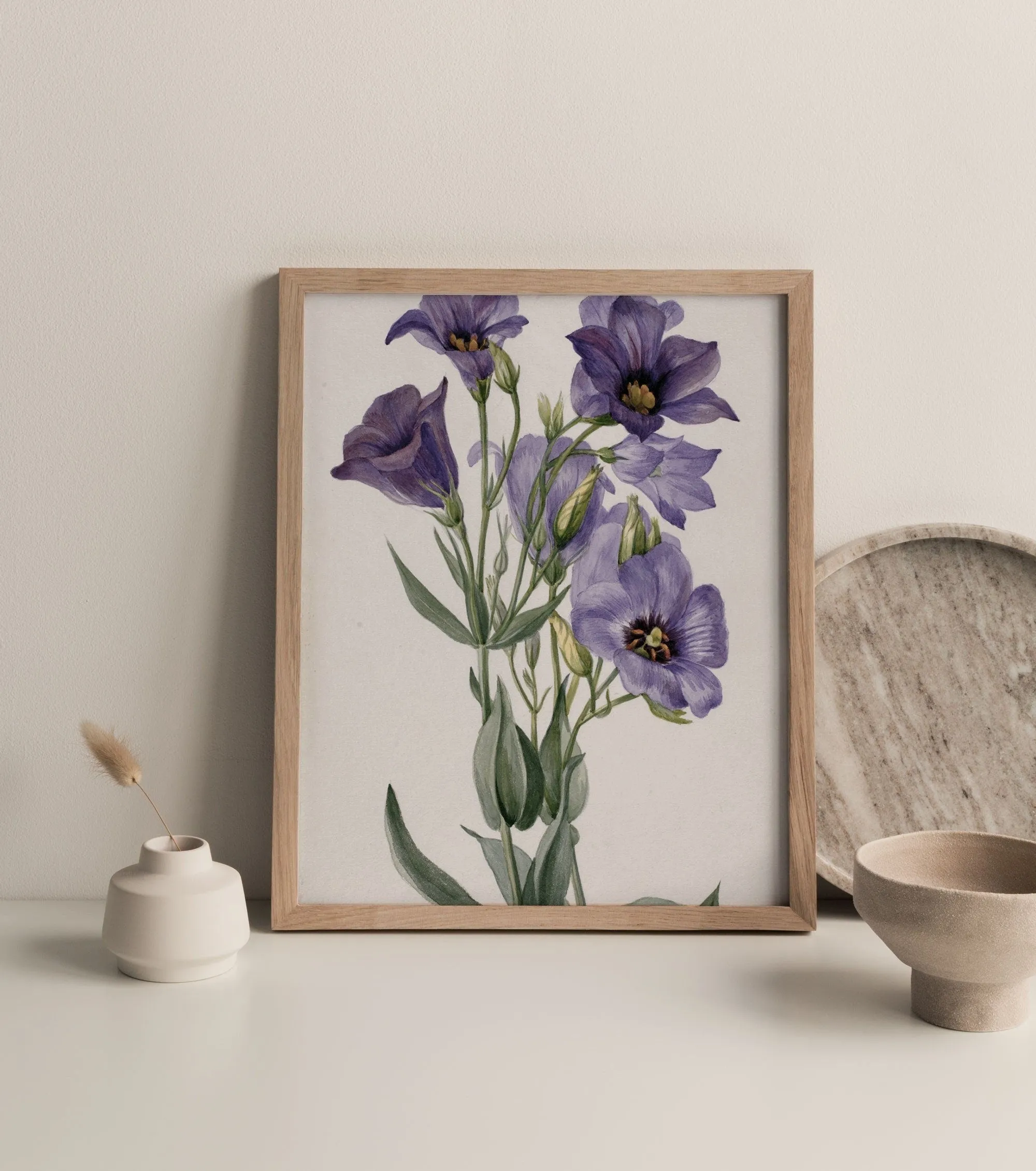 Printed Vintage Floral Plant Wall Art