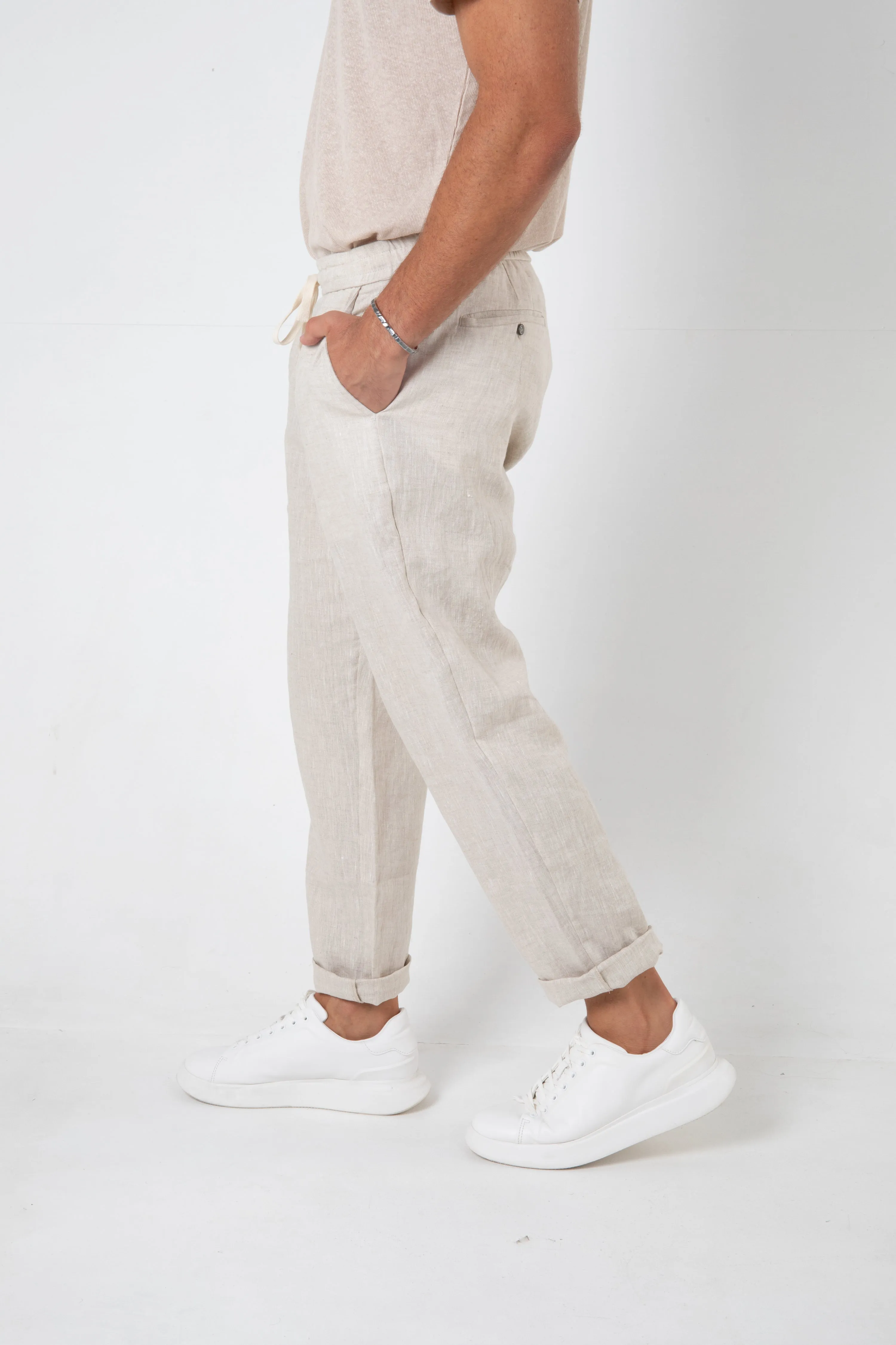 RAVELLO LINEN PANT - NATURAL