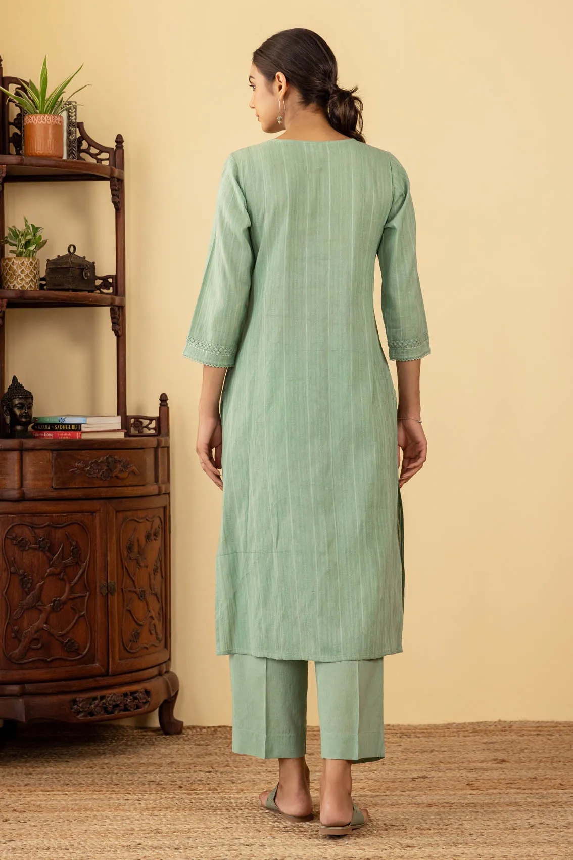 Sage Lace Kurta