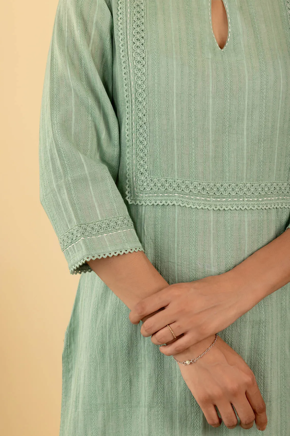 Sage Lace Kurta