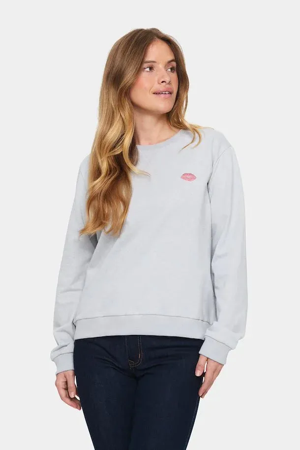 Saint Tropez Fanile Sweatshirt - Pearl Grey Melange