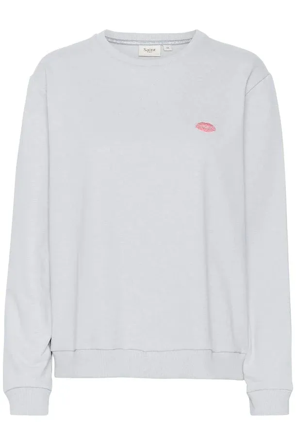 Saint Tropez Fanile Sweatshirt - Pearl Grey Melange