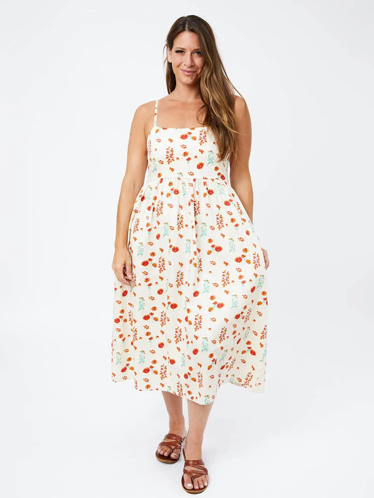 Sofia Midi Dress - Botanical Dawn