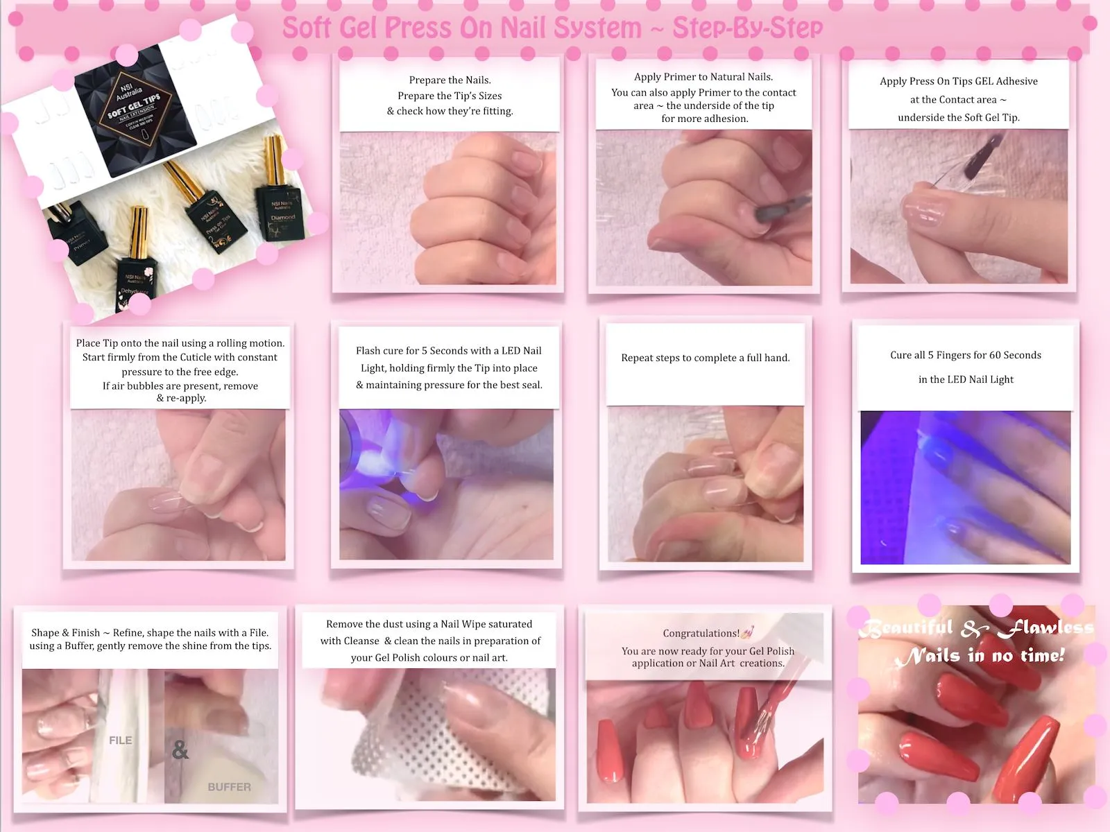 Soft Gel Press On Nail Kit