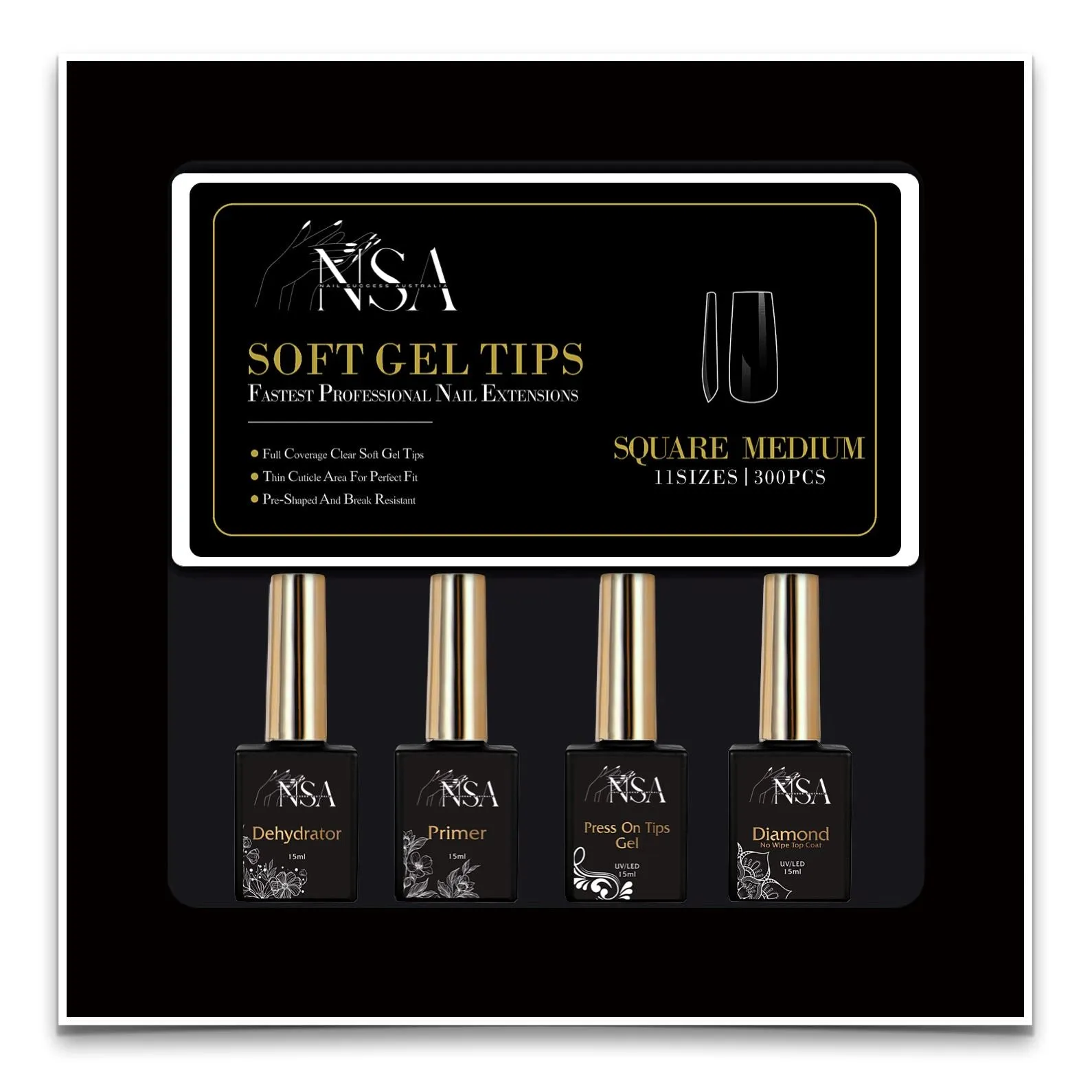 Soft Gel Press On Nail Kit