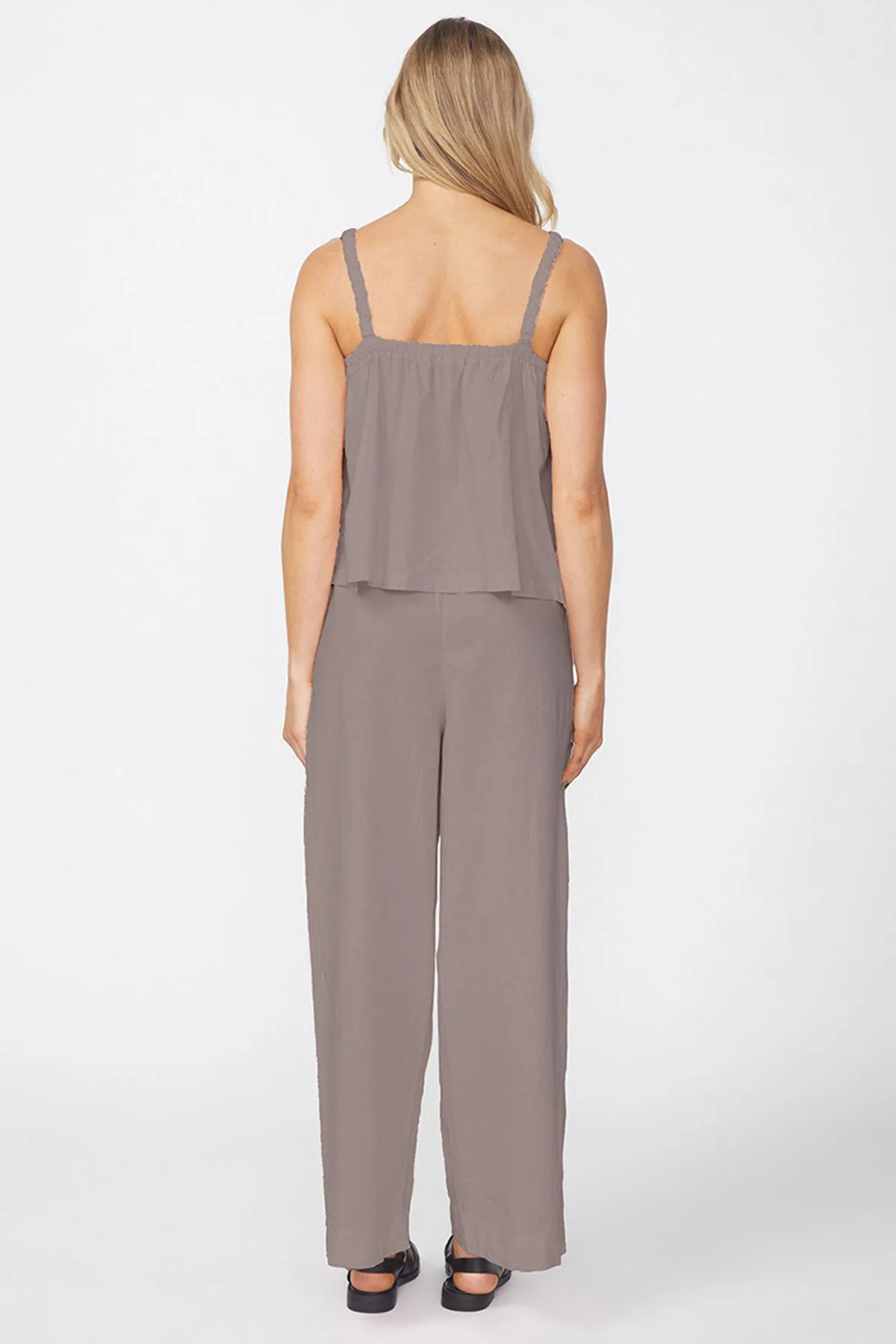 Stateside Voile Wide Leg Trouser in Twig