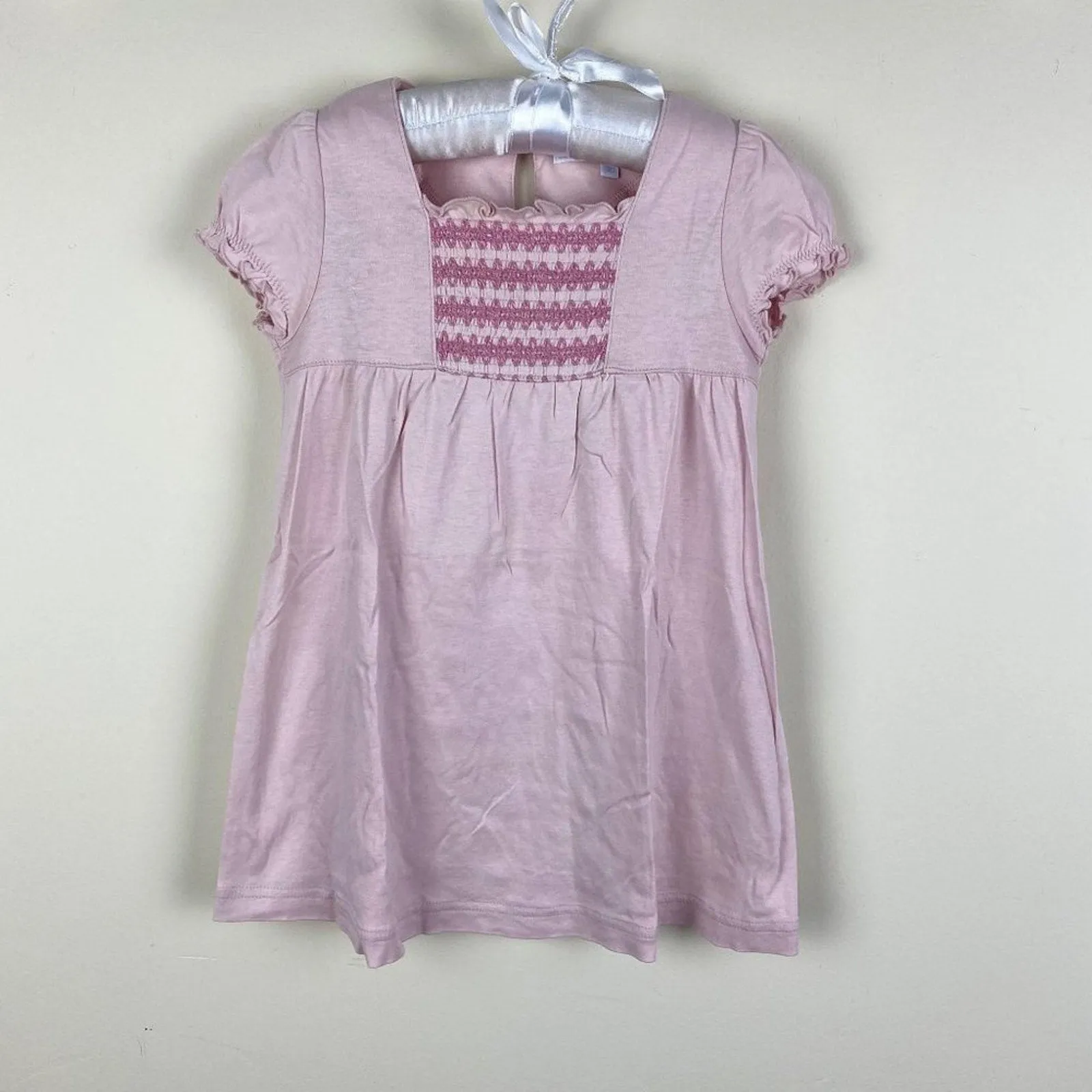 Tartine et Chocolate Short Sleeve Pink Dress 90 cm